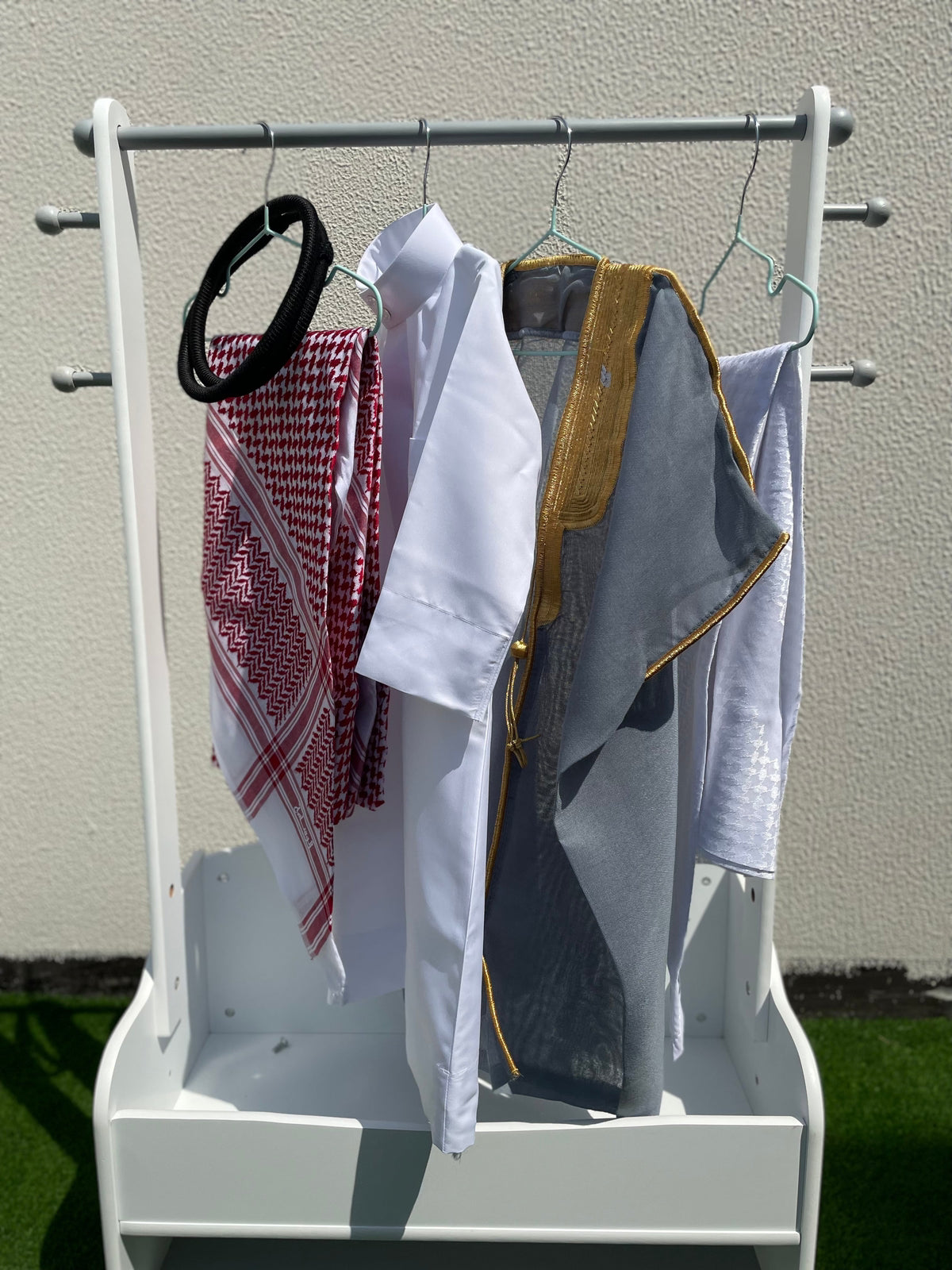 Prestige Baby Boy Thobe Gift Set | Grey Bisht (0-12 Months) | 5-Piece Outfit for Newborns & Infants | Perfect for Eid, Christening & Special Occasions
