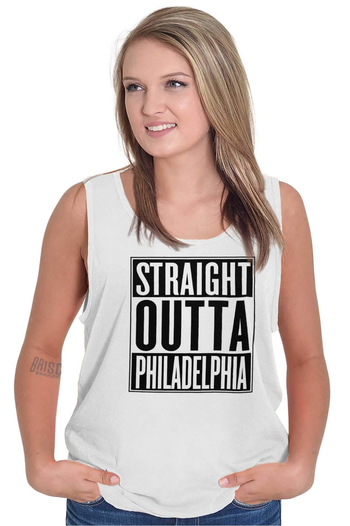Straight Outta Philadelphia PA Tank Top T-Shirts for Men & Women - Vintage Style Casual Wear for Summer, Gym & Street Fashion