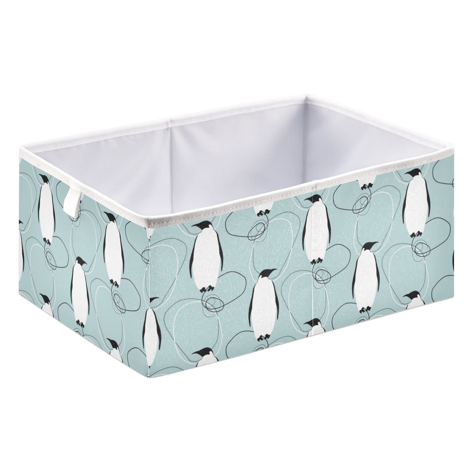Penguin Fabric Storage Bin - Collapsible Waterproof Organizer for Toys & Clothes | Home & Office Use