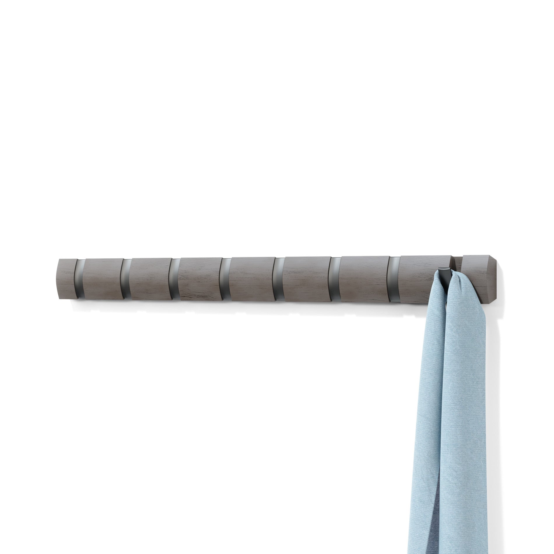 Flip 8 Wall Hook - Heavy Duty Stainless Steel Hooks for Hanging Coats, Hats & Bags - Perfect for Entryway, Garage & Closet Organization