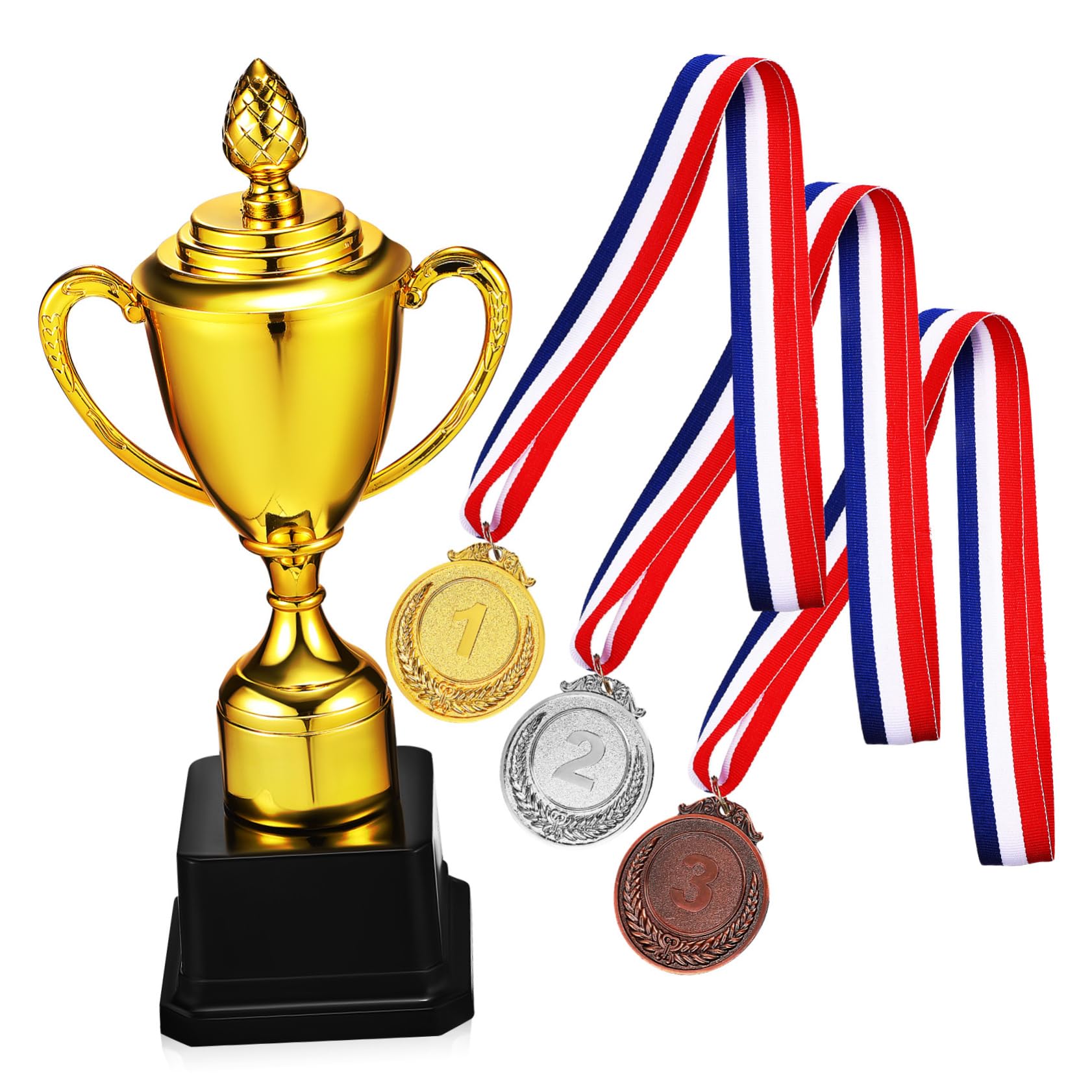 WESIEVYA Plastic Participation Trophy Cup - Award Prize for Kids, Sports, School & Classroom Rewards - Fun Motivational Toy for Achievements & Encouragement
