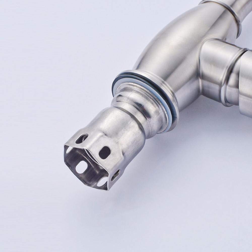 Premium 304 Stainless Steel Kitchen Faucet - Single Handle Hot & Cold Water Mixer Tap for Sink - Ideal for Modern Kitchens, Restaurants, and RV Camping Use