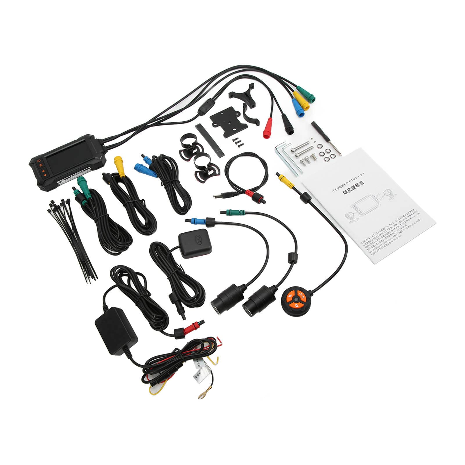 Dual Lens 150° Motorcycle DVR - IP67 Waterproof ABS/Metal for Adventure Riding