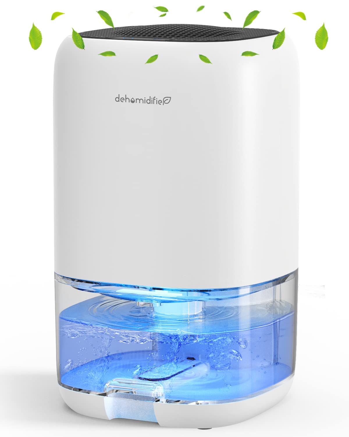 TUMISUE 35oz (1000ml) Dehumidifier for Home & Bedroom - Ultra Quiet, Auto Shutoff, Colorful Nightlight - Covers 300 sq ft - Perfect for Bathroom, Basement, Closet & Small Spaces (White)