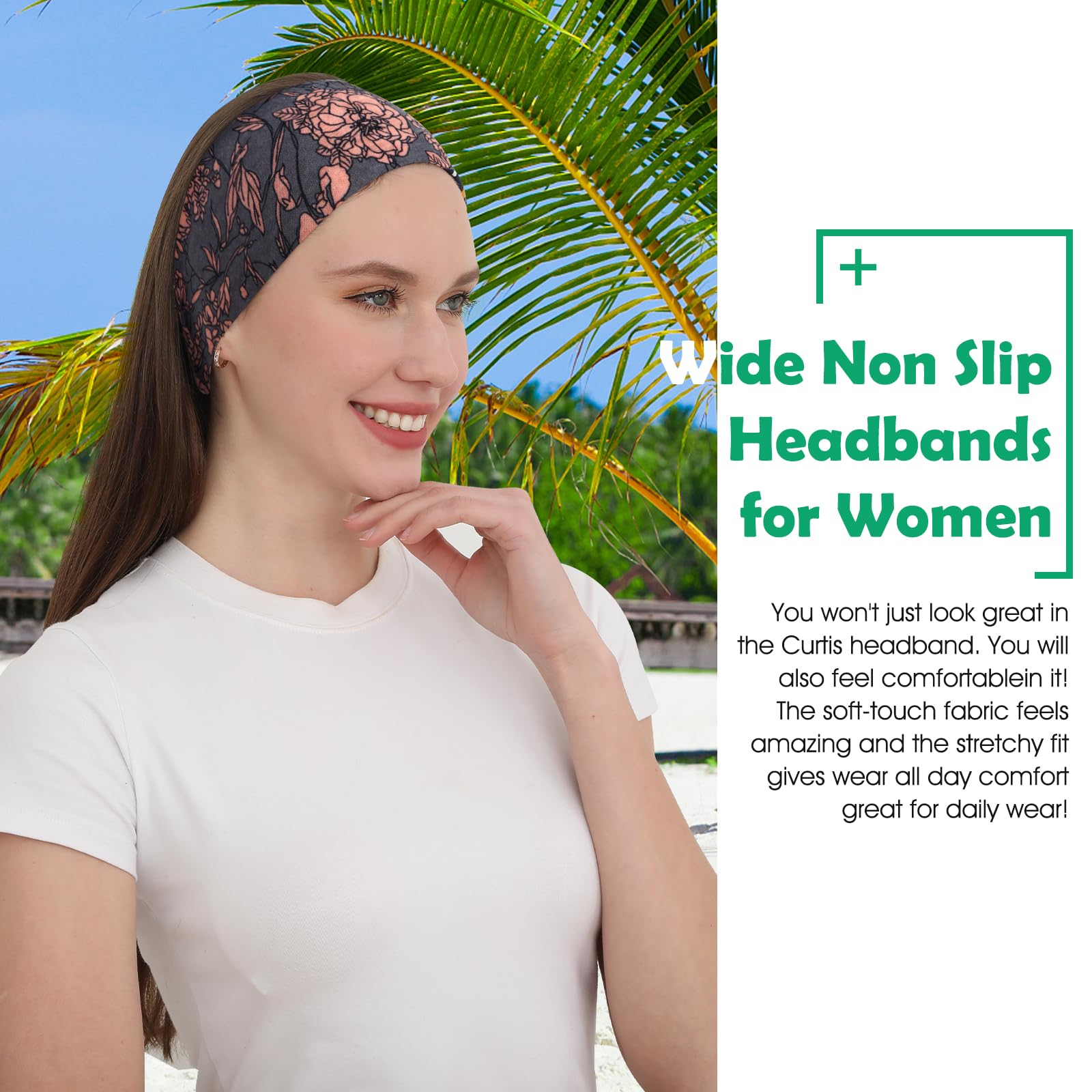 RITOPER Non-Slip Workout Headbands for Women - Super Soft Yoga, Running, Exercise Headbands - Elastic Sweatband & Hair Wrap for Active Women | Perfect for Gym, Yoga, Running & Outdoor Sports