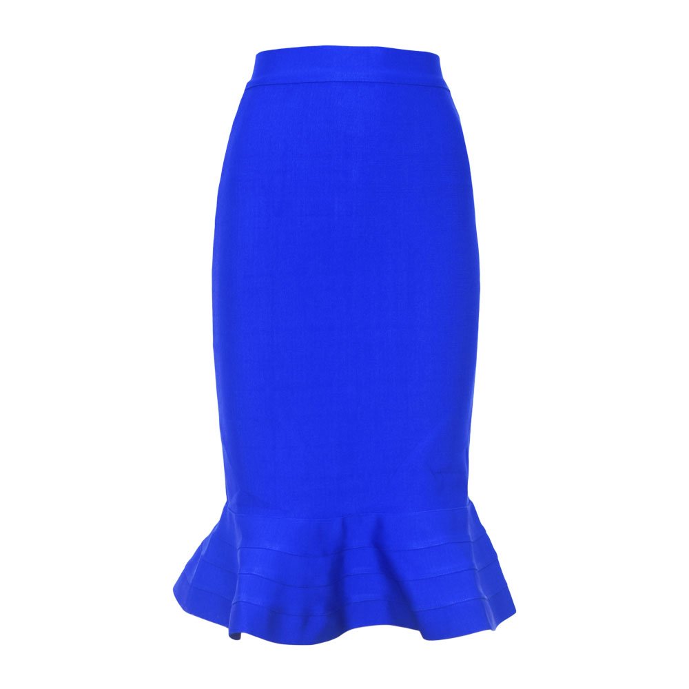 HL Bandage Mermaid Fishtail High Waist Rayon Pencil Skirt for Women - Sexy Bodycon Party & Clubwear Outfit