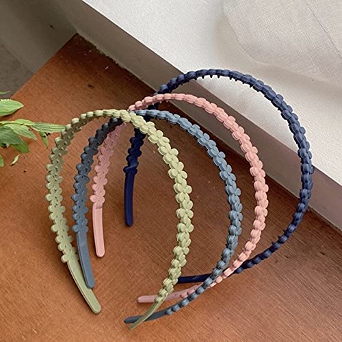 APSAMBR Elastic Hair Bands Set of 6 - Wavy Hair Comb Headbands with Teeth for Shine & Hold - Black & Brown Hair Accessories for Women & Girls - Perfect for Styling, Workouts, and Everyday Wear