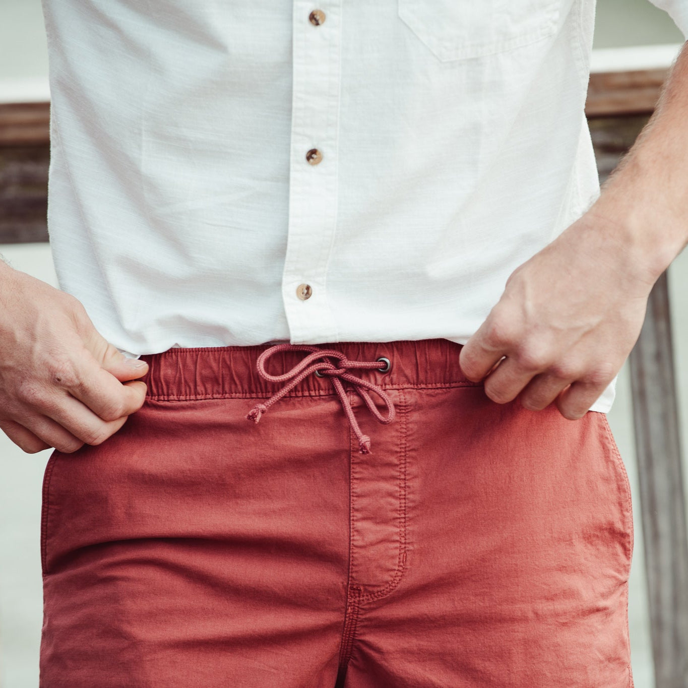 Stretch Poplin Deck Shorts for Men - Comfortable & Stylish Casual Shorts for Summer, Beach, and Outdoor Activities