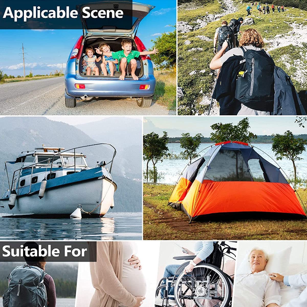 Portable Folding Commode Toilet Seat with Bracket - Converts into Stool for Camping, Travel, Hiking & Outdoor Use | Lightweight & Compact Design for RV, Boat & Emergency Situations