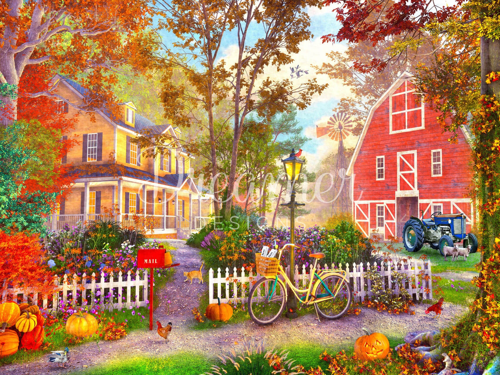 Autumn Farmhouse Decor - Rustic Fall Home Decorations for Thanksgiving & Harvest Season | Cozy Farmhouse Style for Living Room, Dining Table & Front Porch