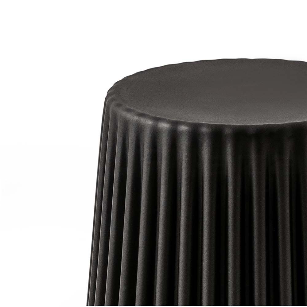 2-Pack Black Plastic Cupcake Bar Stools - Durable & Stylish Foot Stools for Kitchen, Bar, or Dining Room Decor