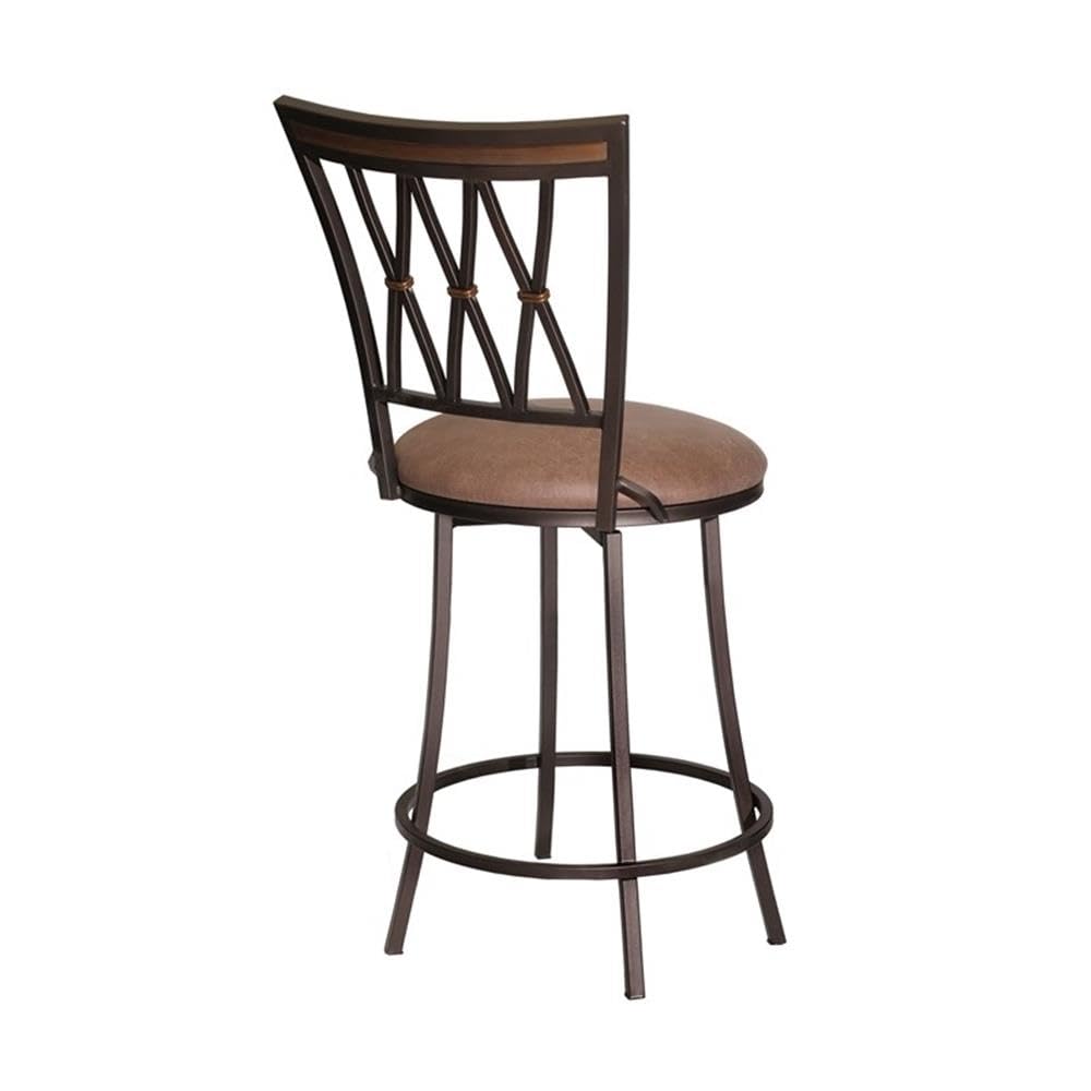 Steve Silver Sedona Swivel Stool Counter Chair - Light Brown Bar Stool with 360 Degree Swivel, 22.52 x 22.24 x 41.02 Inches - Perfect for Kitchen Island, Breakfast Bar, Dining Room & Home Office