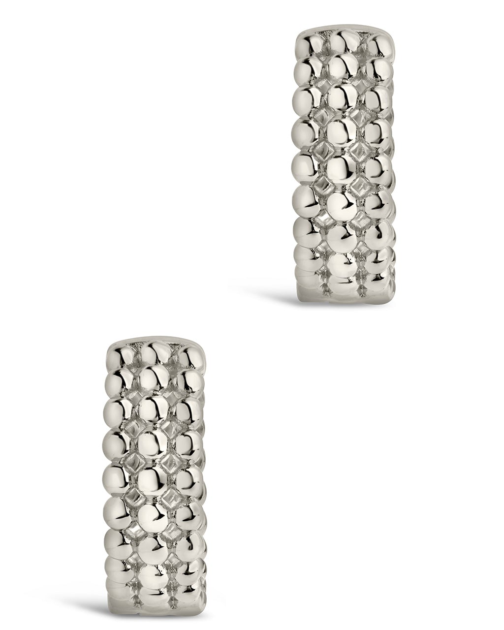 Stylish Three Row Bubble Hoop Earrings for Women - Trendy Gold/Silver Layered Chunky Hoops - Perfect for Parties, Dating & Everyday Wear