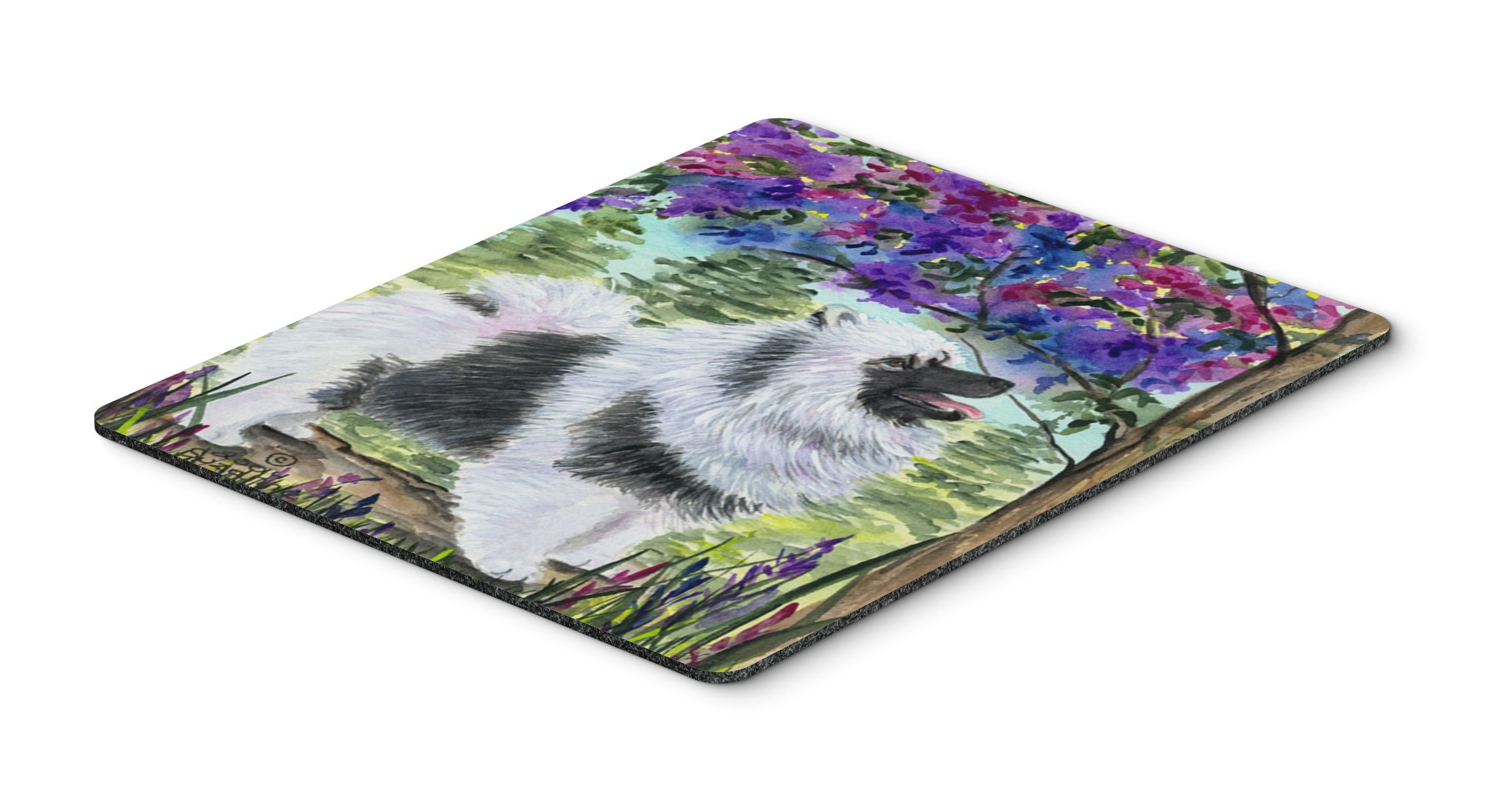 Keeshond Mouse Pad & Hot Pad Trivet - Large Washable Non-Slip Desk Mat for Home Office, Gaming & Computer Work | Cute Dog Design Home Decor