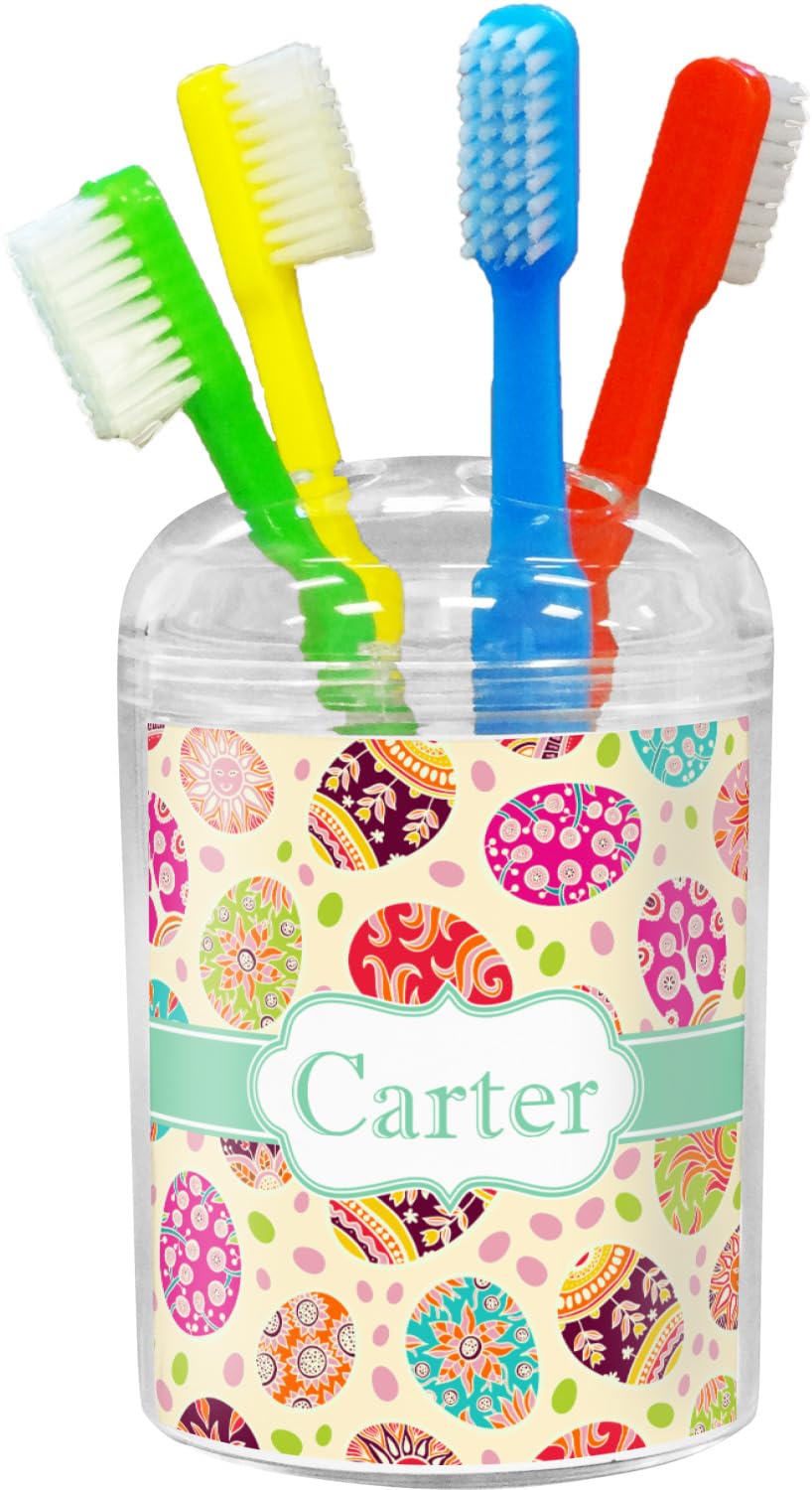 Personalized Easter Egg Toothbrush Holder - Cute Bathroom Decor for Easter, Spring & Home Organization - Perfect for Kids, Families & Holiday Gifting
