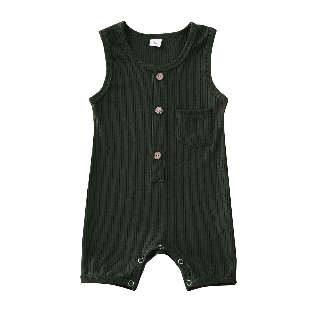 Kuriozud Newborn Baby Romper - Sleeveless Jumpsuit for Boys & Girls | Soft Cotton Infant Bodysuit for Summer, Playtime & Photo Shoots
