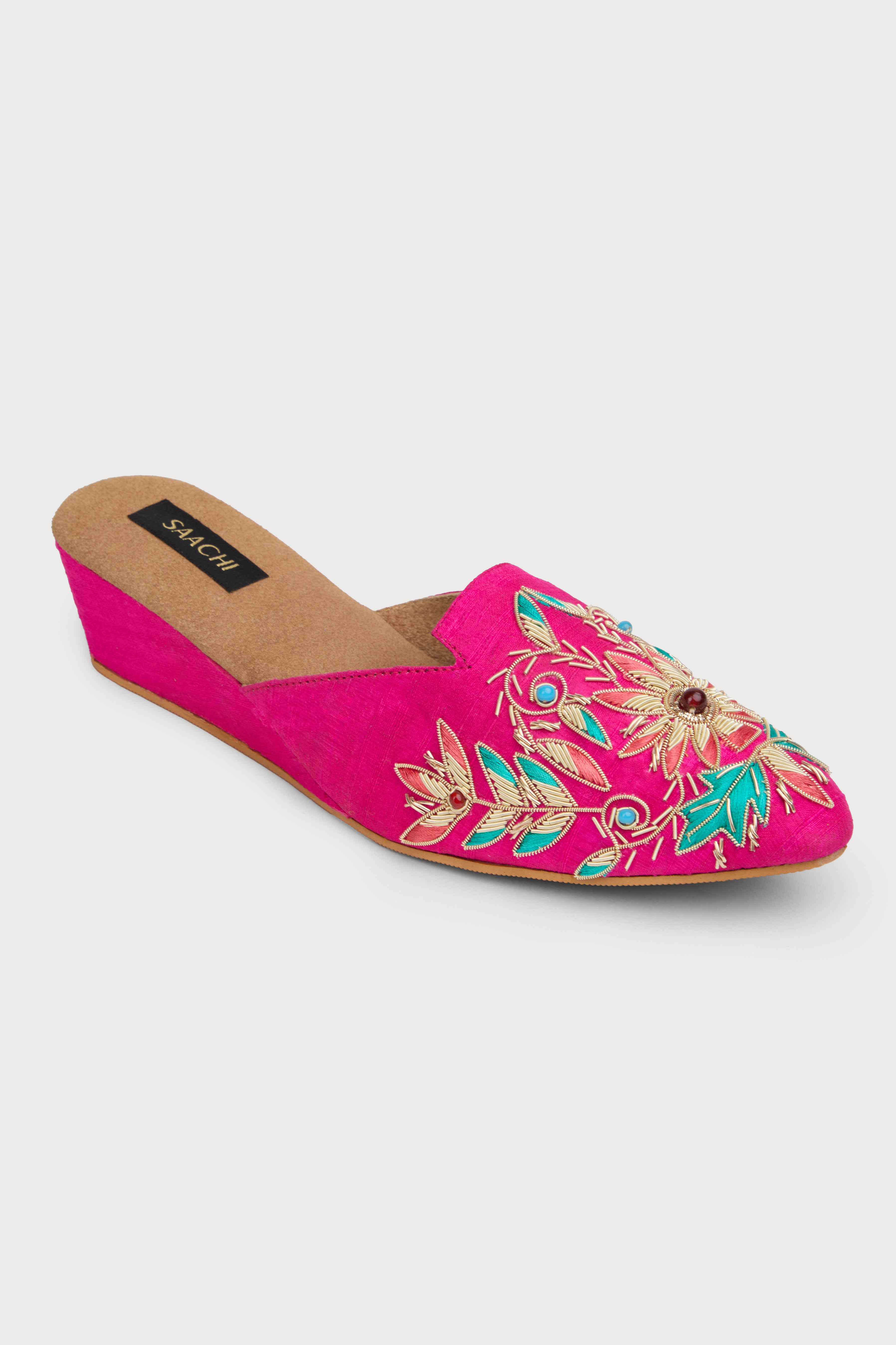 Agara Motif Shoe Mule - Comfortable Slip-On Women's Shoes for Casual Wear, Home & Office Use