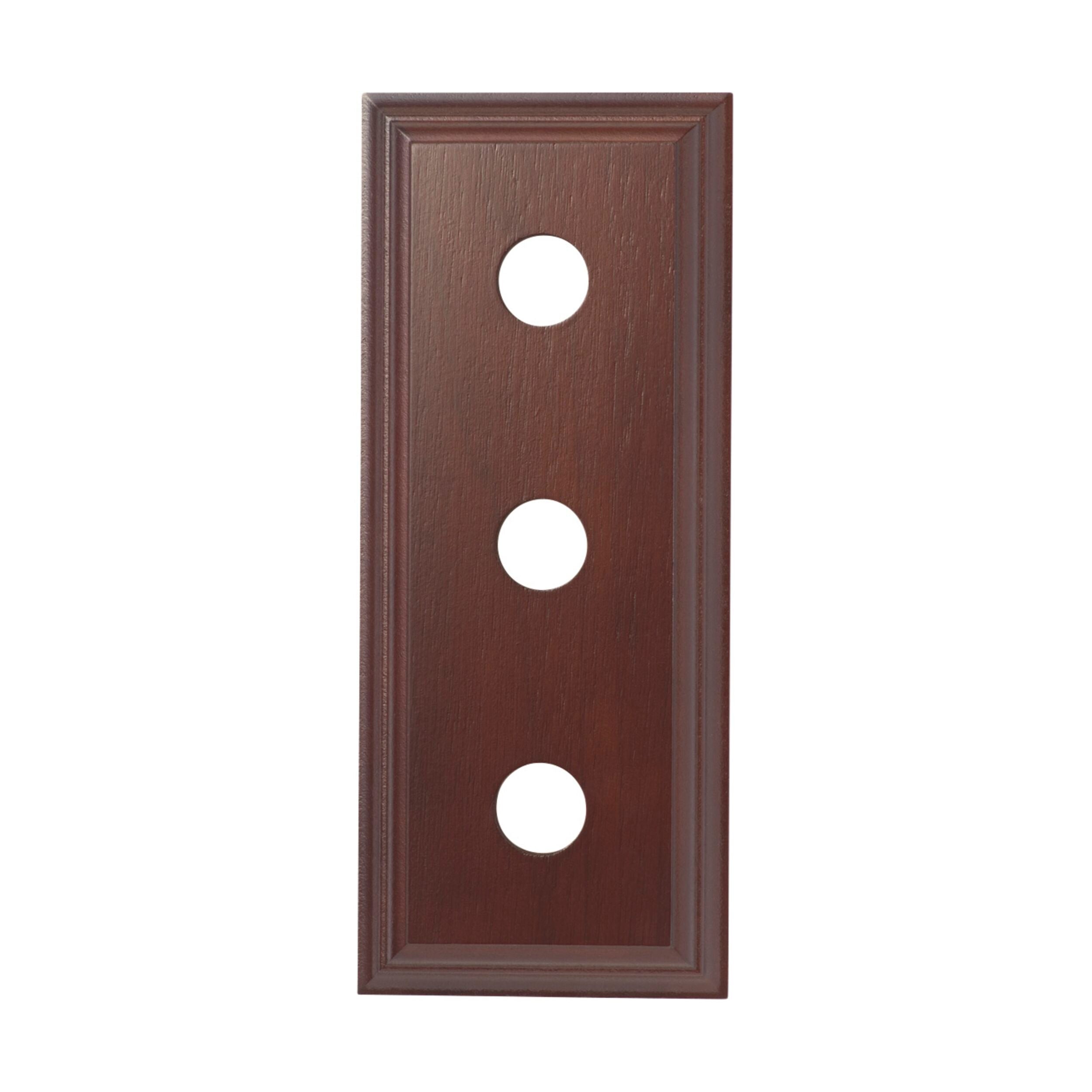 5413 Classic Treble Cedar Switch Socket Block - 90mm x 225mm (HxL) - Durable Electrical Outlet for Home & Office Wiring