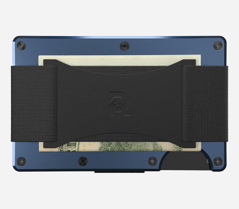 Slim Aluminum Minimalist Wallet for Men - Alpine Navy with Cash Strap | RFID Blocking | Lightweight & Durable | Perfect for Travel, Everyday Carry & Minimalist Lifestyle