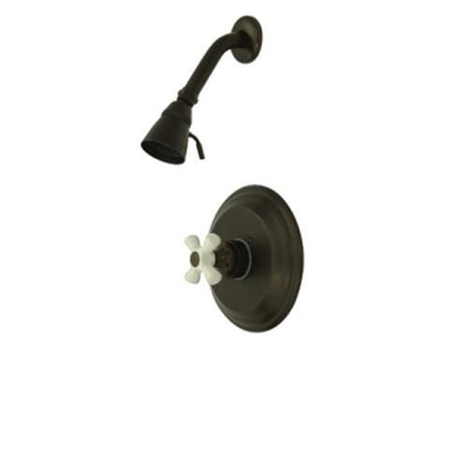 Vintage Shower Faucet - Antique Brass Bathroom Fixture with Hand Shower - Perfect for Farmhouse, Rustic & Retro Bathroom Renovations