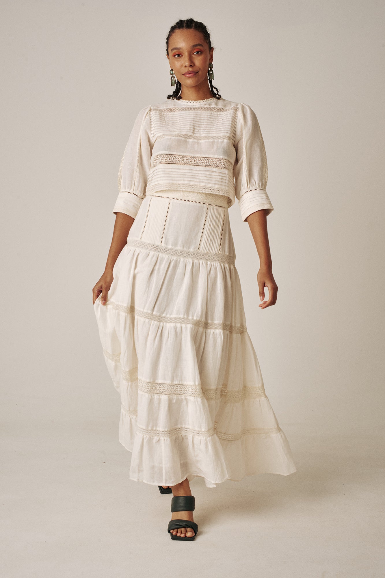 Catalina Skirt - Women's Flowy Midi Skirt with Elastic Waist | Perfect for Summer Outfits, Beach Vacations & Boho Style