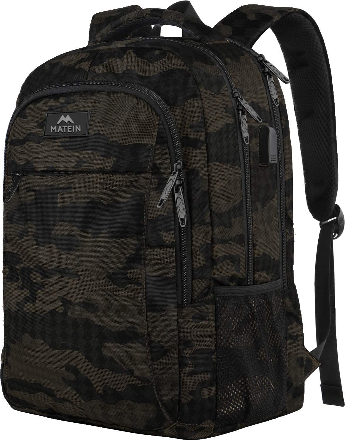15.6 Inch Laptop Backpack with USB Charging Port - Water-Resistant Business Travel Bag for Men & Women, Durable College Bookbag for Work, School, and Daily Commute