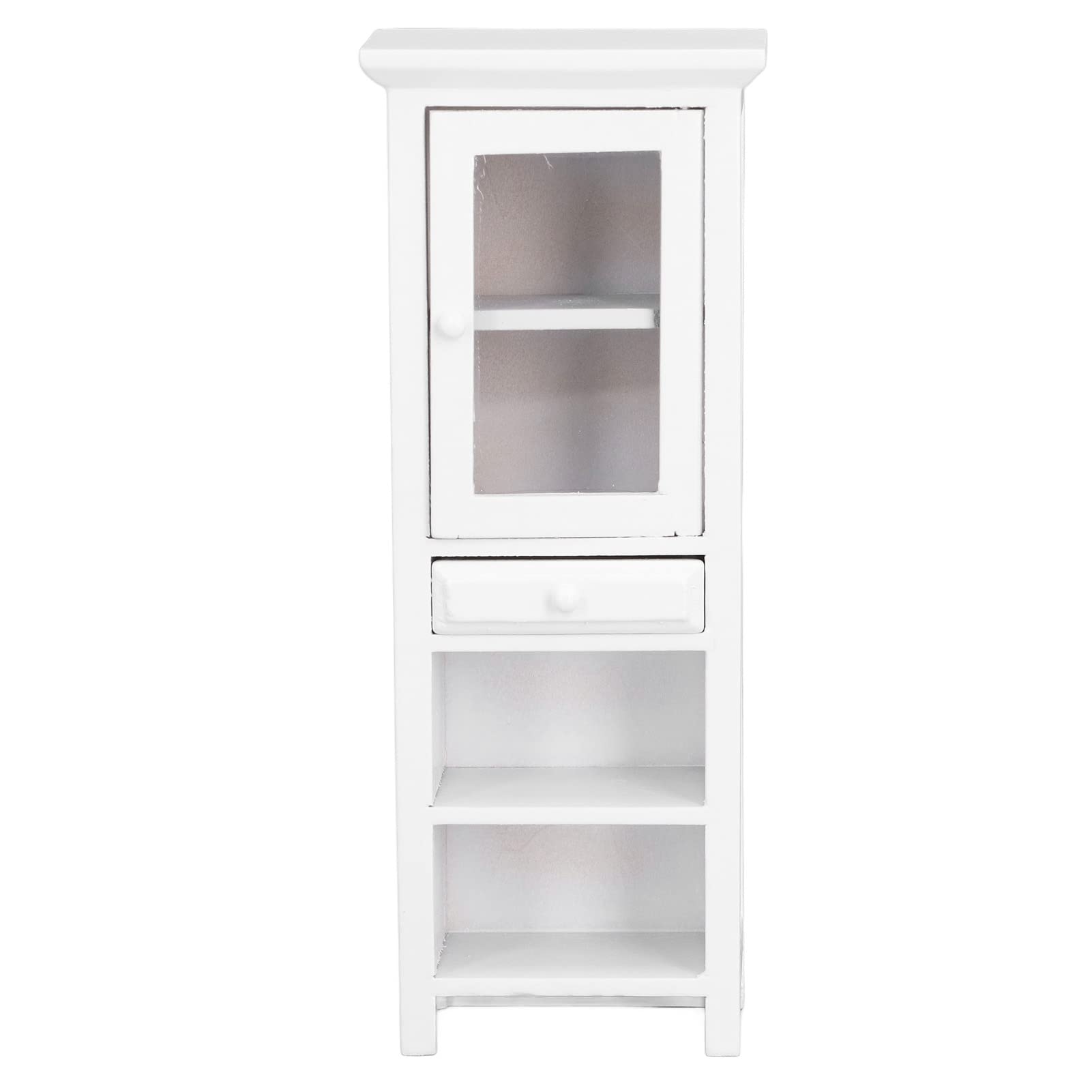 1:12 Miniature Storage Cabinet - Dollhouse Furniture Organizer Set for Kids, Mini Floor Cabinet Toy with Drawers - Perfect for Dollhouse Decor, Children's Room Storage & Gift Giving