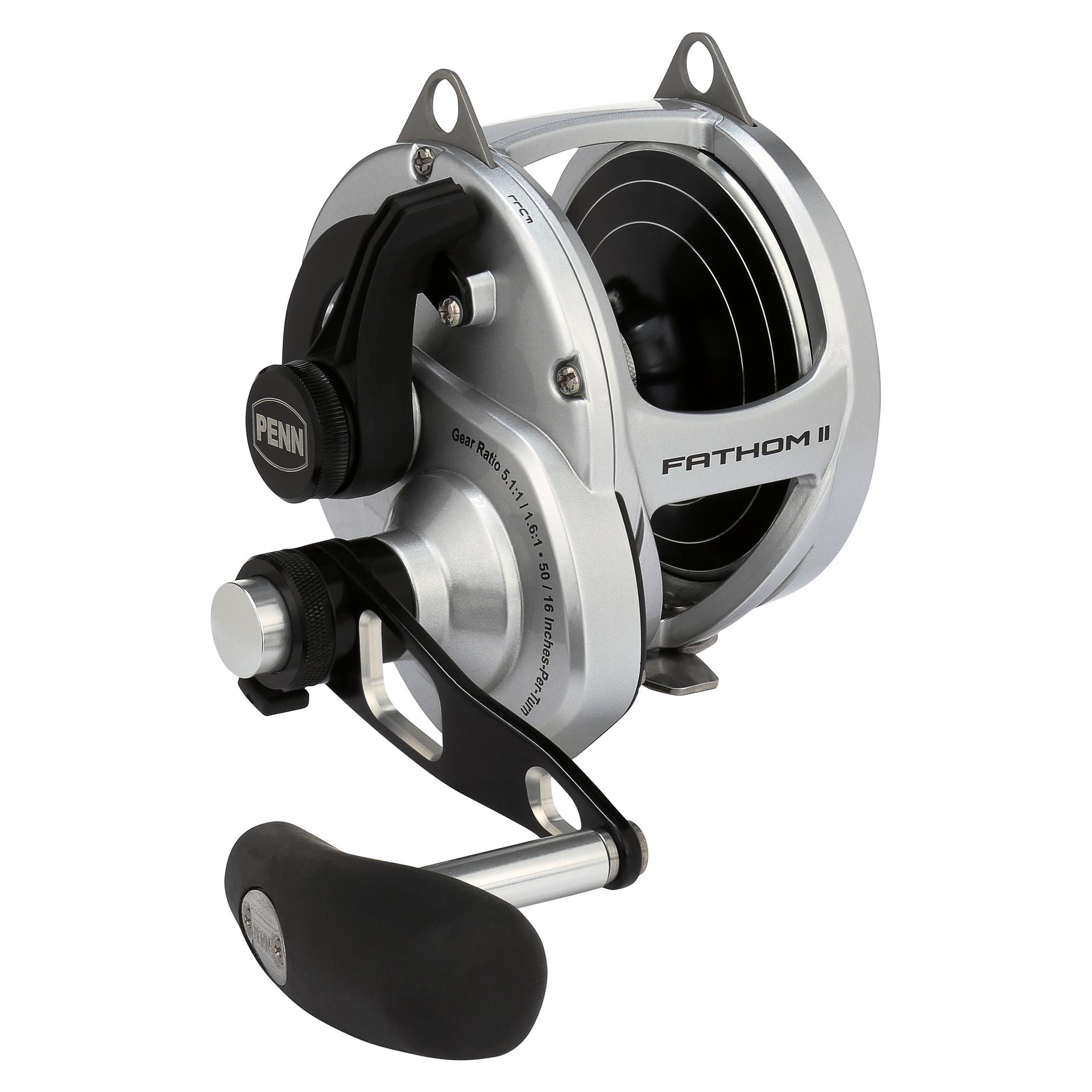 PENN Fathom™ II Lever Drag 2-Speed Conventional Fishing Reel - Saltwater & Deep Sea Fishing Gear for Big Game Anglers