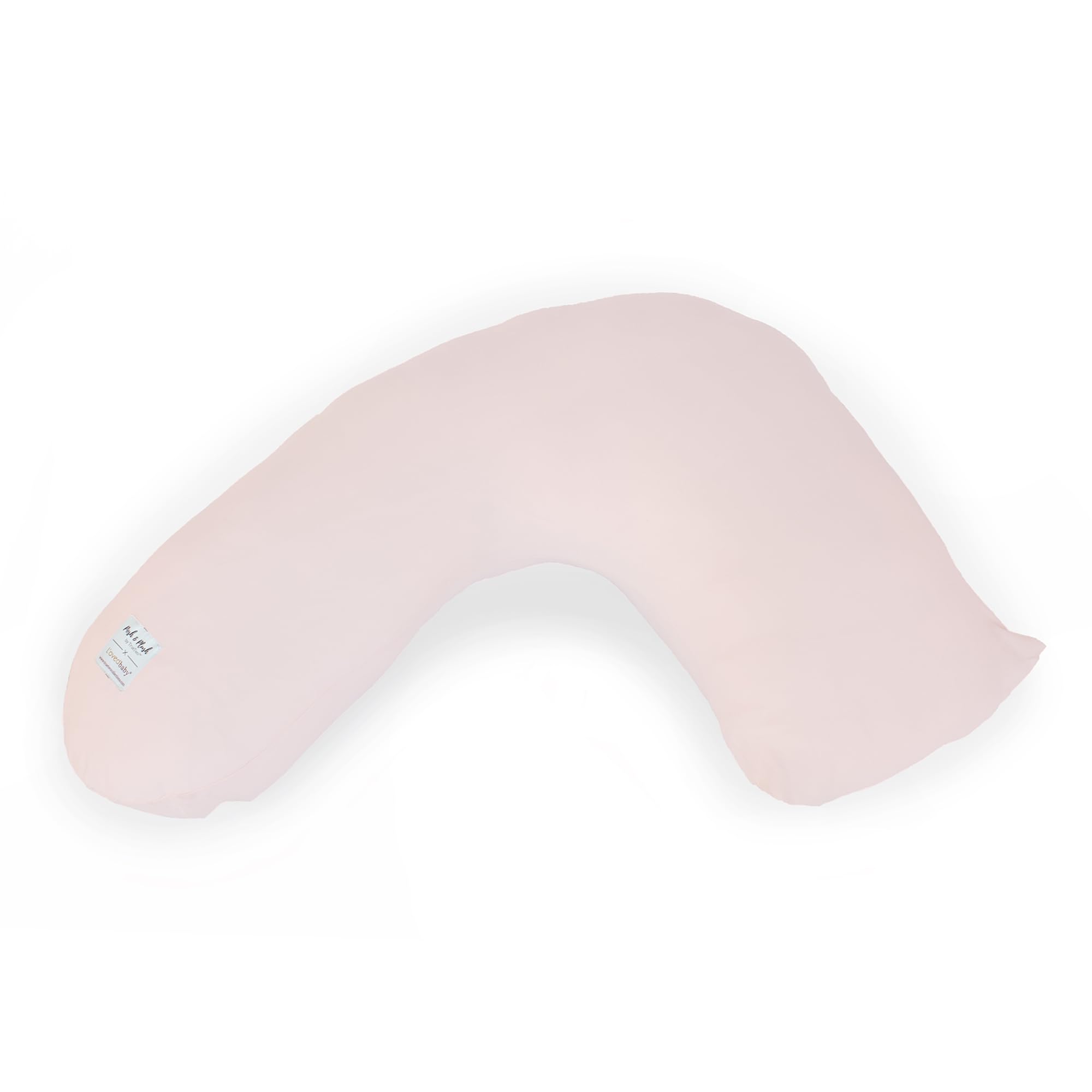 True Two x L'Ovedbaby Organic Nursing Pillow for Breastfeeding - Hypoallergenic & Machine Washable Baby Support Pillow (Blush) - Perfect for New Moms, Comfortable Feeding & Bonding Time at Home or On-the-Go