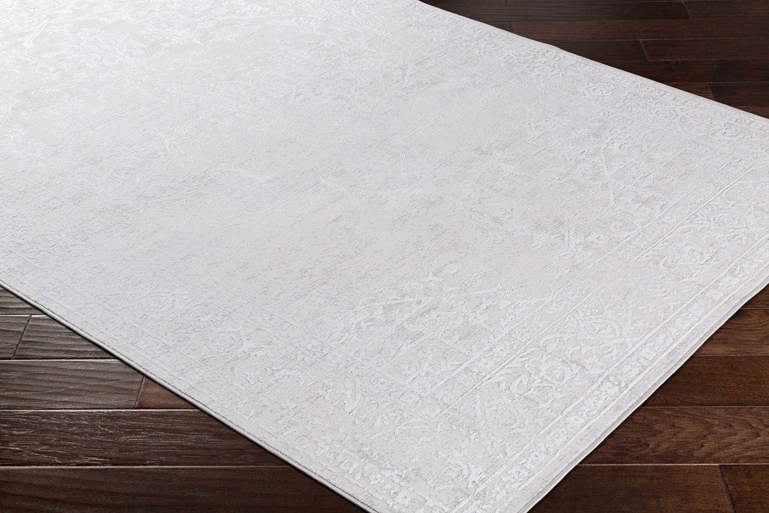 Hauteloom Bolsover Traditional Gray and Off-White Area Rug 5'3