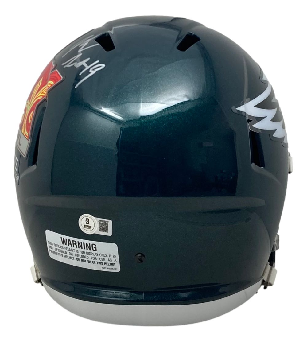 Josh Sweat Autographed Philadelphia Eagles Super Bowl LIX Replica Football Helmet - Authentic Signed Collectible for Eagles Fans & NFL Memorabilia Enthusiasts - Perfect for Display, Gifts & Sports Collections