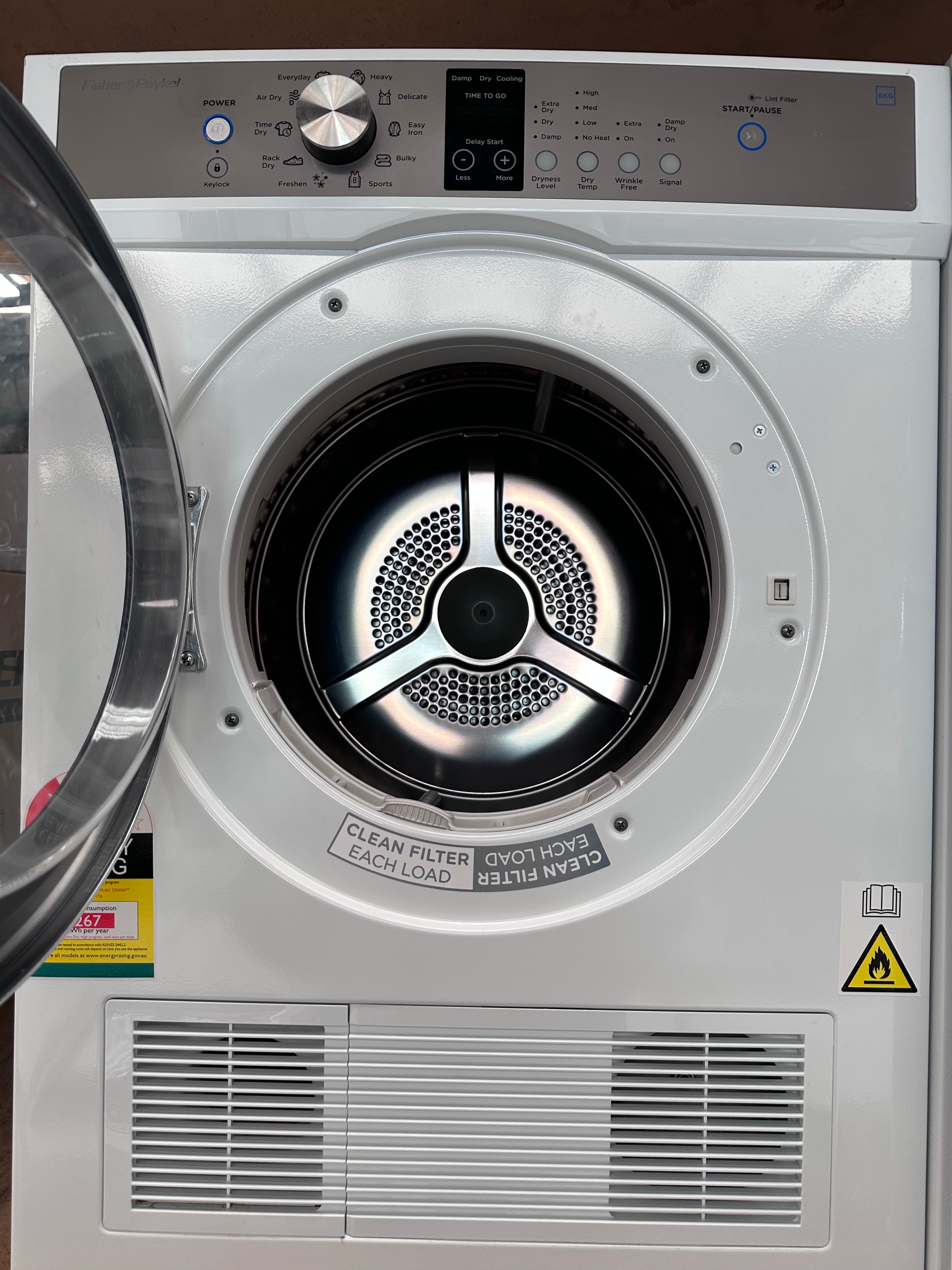 Fisher & Paykel 6kg Vented Dryer - Refurbished | Energy Efficient Clothes Dryer for Home & Laundry | Perfect for Apartments, Small Families & Eco-Conscious Users