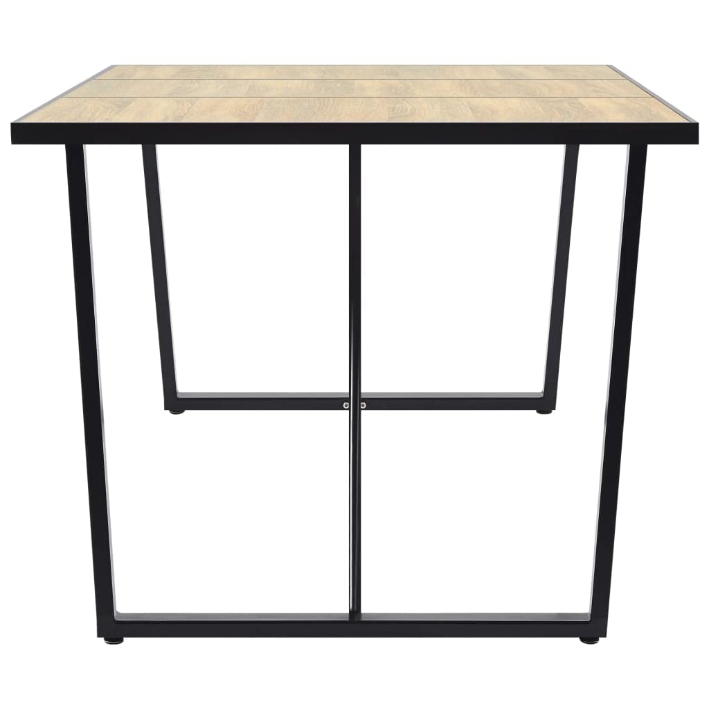Durable Oak MDF Dining Table for Kitchen & Dining Room - Modern Space-Saving Design for Small Homes & Apartments - Perfect for Breakfast, Dinner & Family Gatherings - Ideal for Daily Meals, Entertaining Guests & Home Office Use