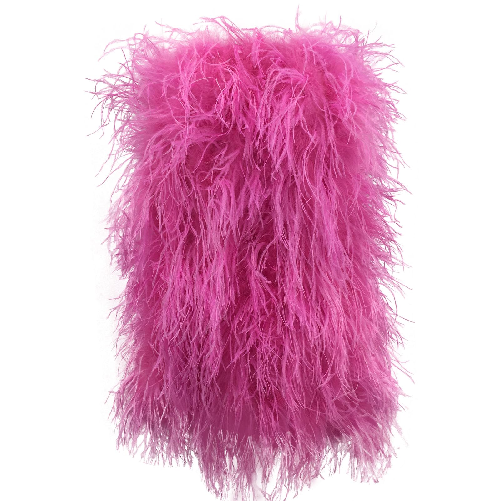 LVCOMEFF Women's Ostrich Feather Off-Shoulder Tube Dress - Elegant Strapless Mini Dress for Party, Wedding, Cocktail & Birthday Events | Perfect for Evening Gala, Date Night & Special Occasions