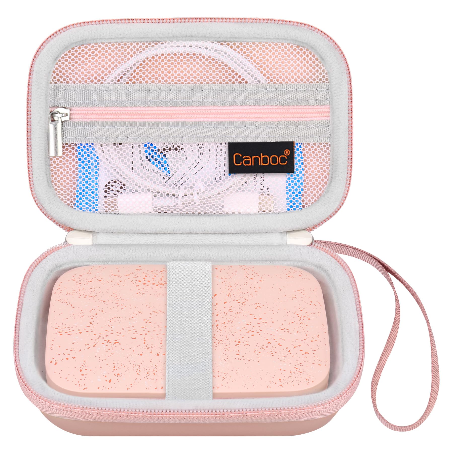 Premium Carrying Case for HP Sprocket 2x3, Kodak Step & Lifeprint Photo Printers - Rose Gold Zippered Mesh Bag with Storage for Photo Paper & Cables - Perfect for Travel, Home & Office Use
