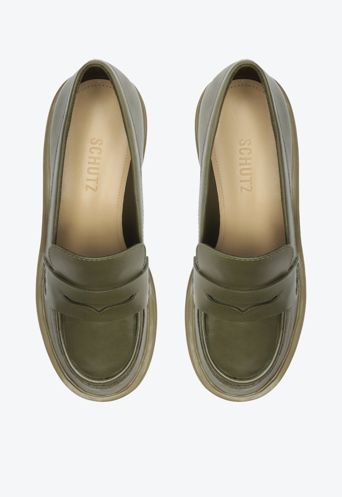 Viola Women's Leather Tractor Flat Shoes - Comfortable Slip-On Loafers for Casual Wear, Office & Travel