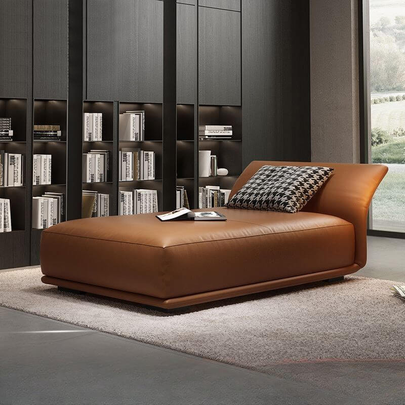 Modern Solid Color Chaise Lounge Bench - Comfortable Upholstered Sofa for Living Room, Bedroom & Outdoor - Perfect for Relaxing, Reading or Napping
