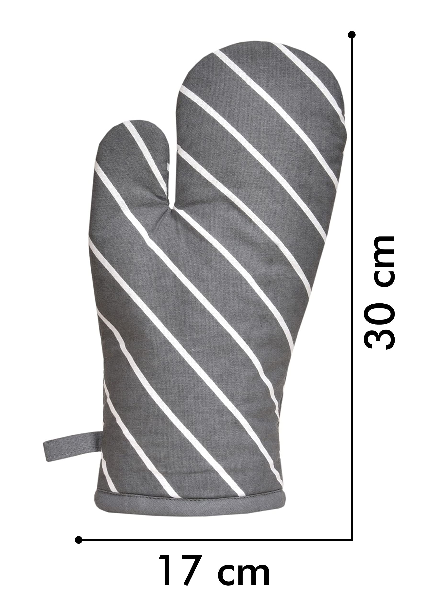 Yellow Weaves™ 100% Cotton Heat Resistant Oven Mitts - Microwave & Kitchen Safe (Pack of 2) - Perfect for Baking, Grilling & Cooking Protection