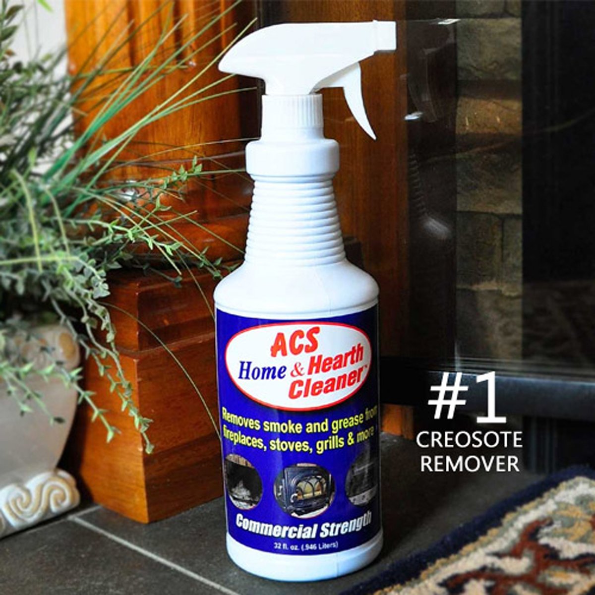 ACS Home & Hearth Cleaner - All-Purpose Cleaning Solution for Fireplaces, Grills & Stoves | Safe & Effective for Indoor & Outdoor Use