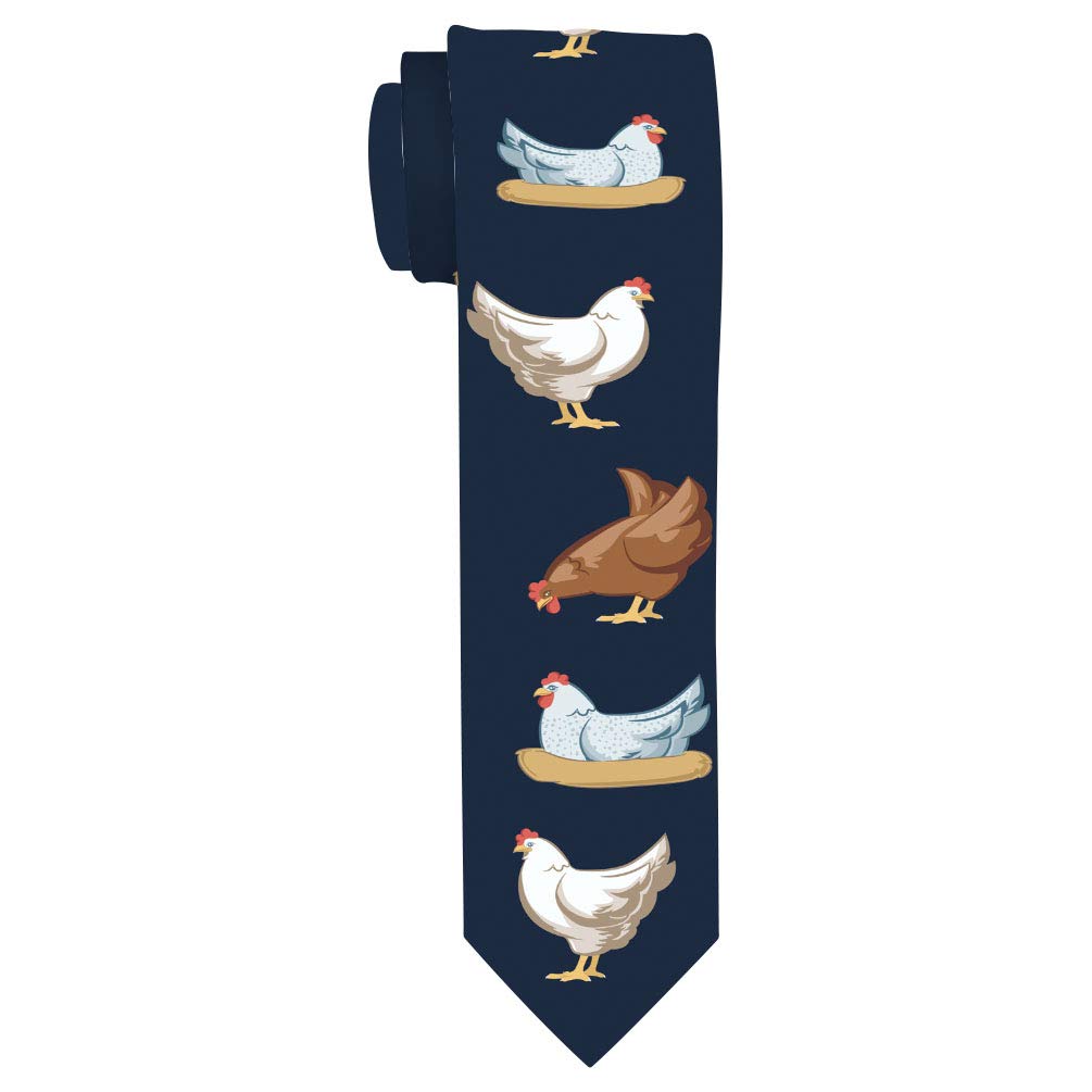 Funny Chicken Necktie for Men - Unique Gift for Chicken Owners & Poultry Lovers - Novelty Chicken Themed Tie for Farmers & Pet Chicken Enthusiasts - Perfect for Farm Parties, Chicken Shows & Country Weddings
