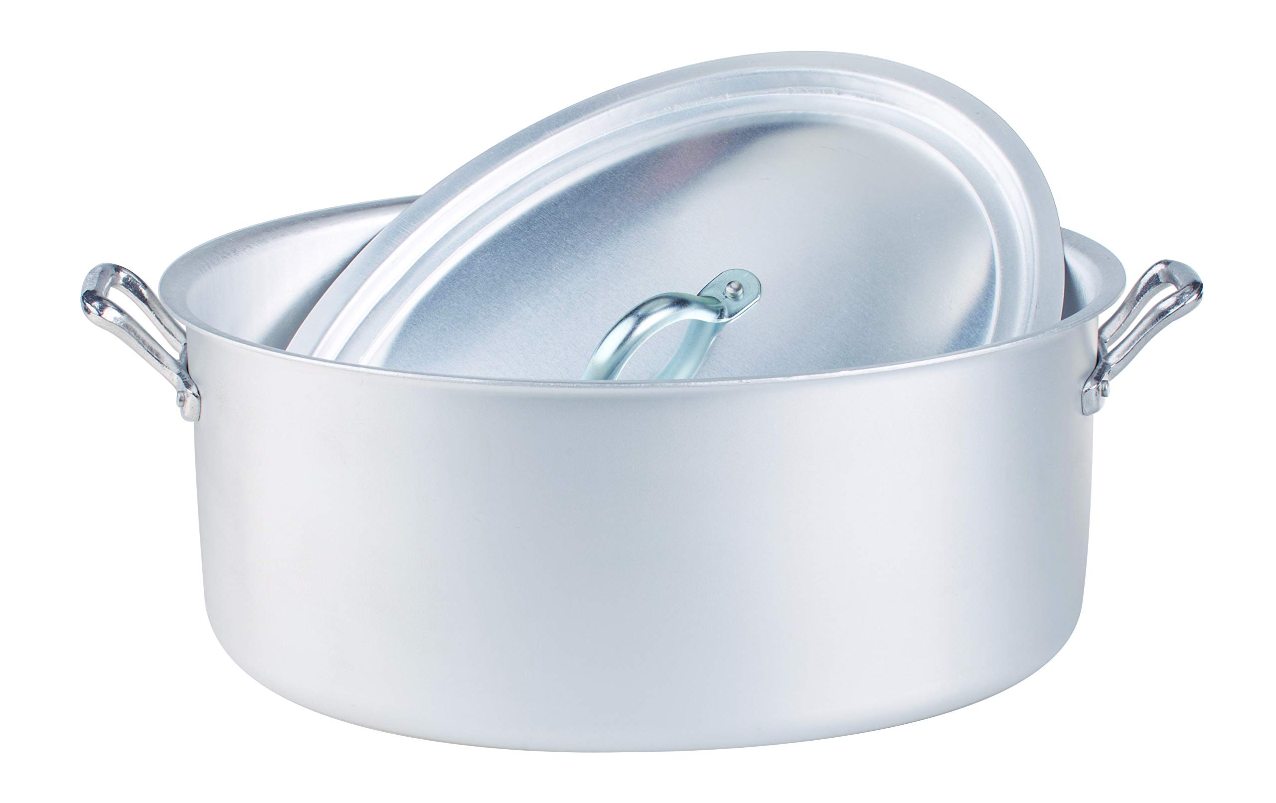 Pentole Agnelli Family 32cm Aluminum Oval Sauce Pot with 2 Handles - Premium Italian Cookware for Pasta, Soups & Stews - Perfect for Home Cooking & Professional Kitchens