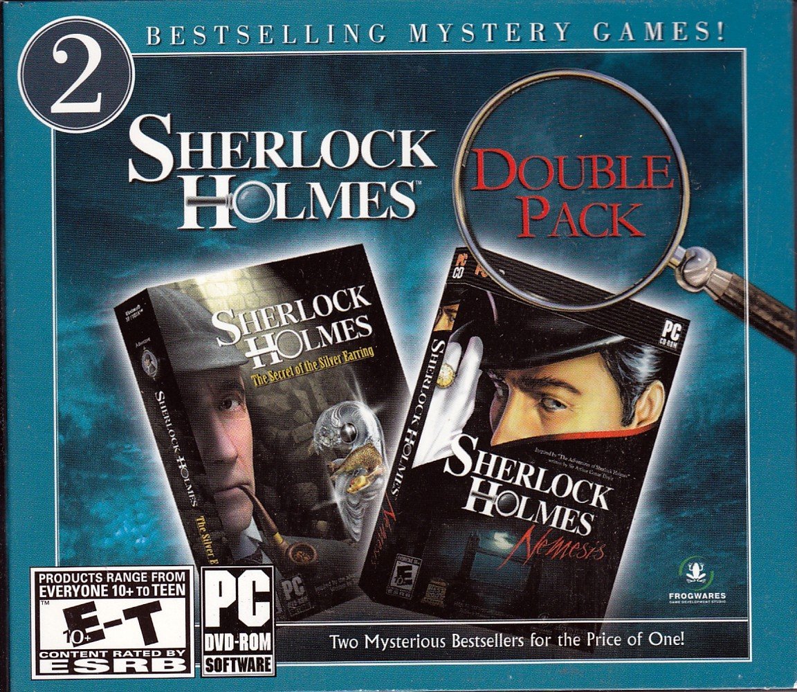Sherlock Holmes Silver Stud Earrings & Nemesis Double Pack - Perfect for Cosplay, Gifts, and Collectors