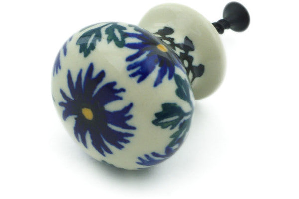 Vintage Blue Chicory Drawer Knob 1-3/8 Inch - Elegant Cabinet Hardware for Bedroom Dresser, Kitchen Cabinets & Furniture Restoration