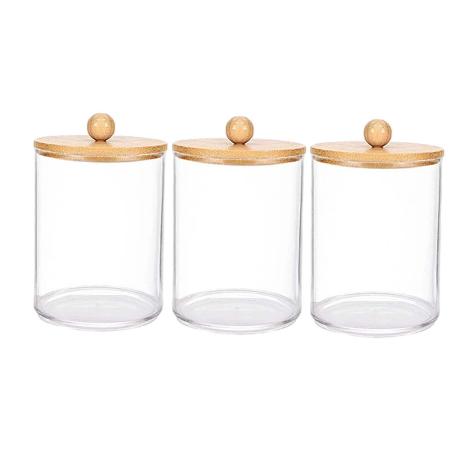 CALANDIS® 3-Piece Makeup Cotton Swab Storage Box Set - Organizer for Q-Tips, Cotton Balls & Beauty Accessories | Perfect for Bathroom Counter, Vanity & Travel Cosmetics Organization
