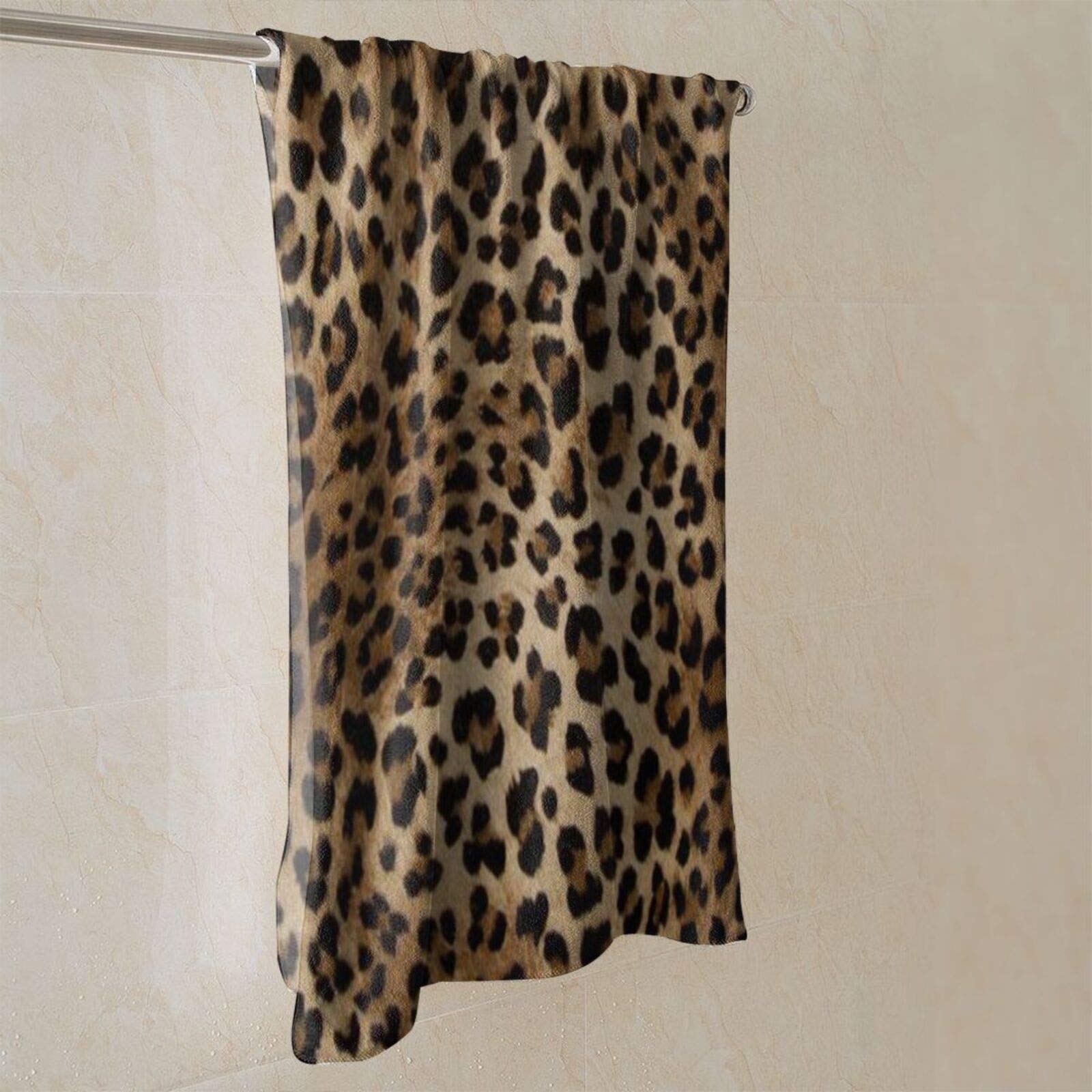 Premium Leopard Print Hand Towels - Ultra Soft & Highly Absorbent Bathroom, Kitchen & Guest Towels (27.5