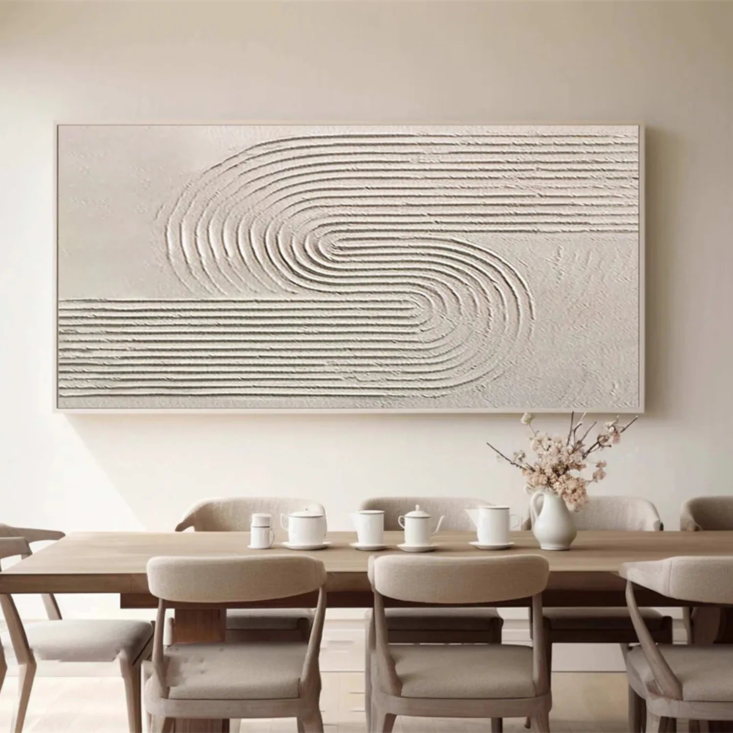 Abstract Beige & Brown Wall Art Canvas Print #BB100 - Modern Home Decor for Living Room, Bedroom & Office