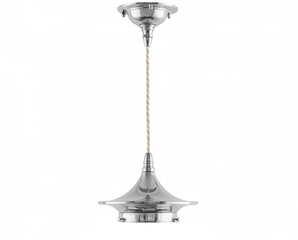 Dahlbergsladd 100 Nickel/Benvit Textile Cord with Ceiling Mount - Perfect for Home Lighting & Decorative Pendant Fixtures