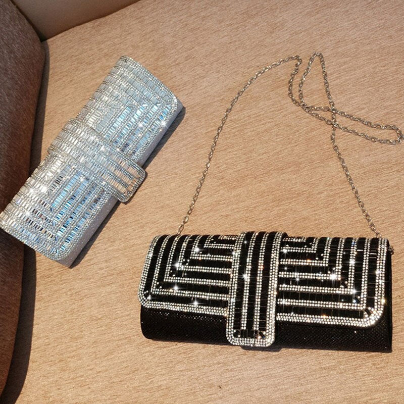 Sparkly Evening Clutch Purse for Women - Elegant Glitter Party Bag for Weddings, Prom & Special Occasions