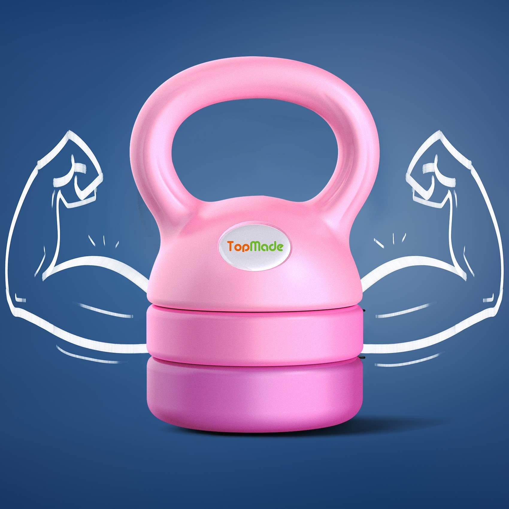 Adjustable Cast Iron Kettlebell Set - 5lb, 8lb, 9lb, 12lb Free Weights for Home Gym - Strength Training & Core Workouts - Perfect for Men & Women Fitness Enthusiasts - Ideal for CrossFit, HIIT, and Functional Training