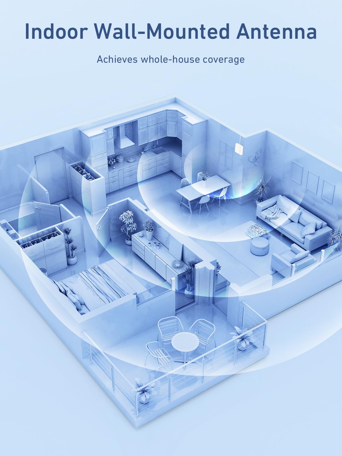 Premium 4G LTE & 3G Cell Phone Signal Booster for Home & Office - 70dB Dual Band Cellular Repeater (Band 2/4/25) | Covers 4,500 sq ft | FCC Approved for Verizon, AT&T & Sprint Networks | Perfect for Remote Work, Basements & Rural Areas